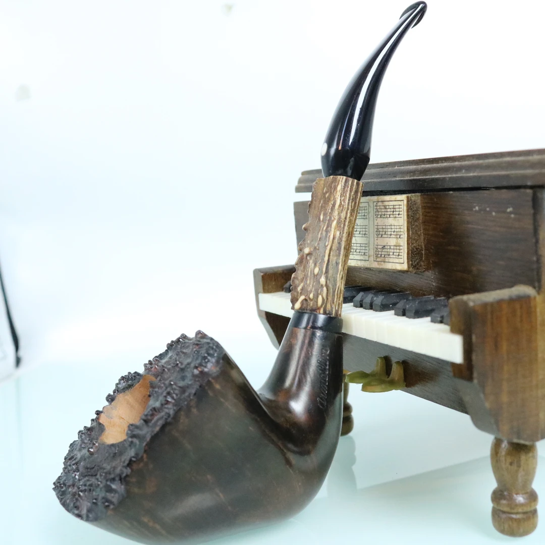 意大利阿梅里尼大师瘤皮战斧手工石楠木收藏烟斗