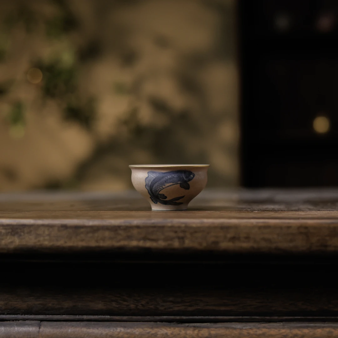 粉黛釉鱼藻-了物-束口杯，60ml（鲑鱼）（了物0383）