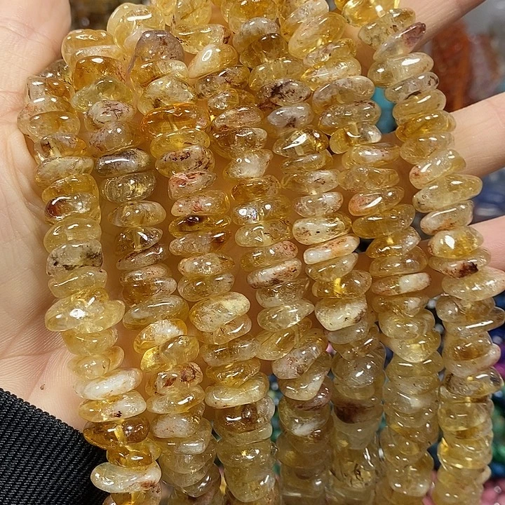 玛瑙/玉髓未镶嵌珠宝半成品天然黄塔晶叠片一条（大颗）