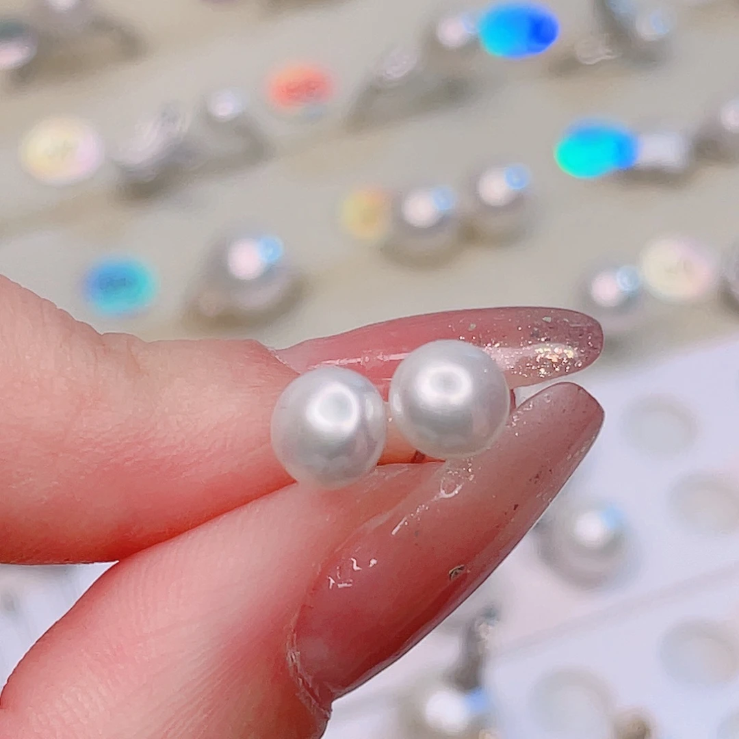 淡水珍珠耳饰银S925镶嵌