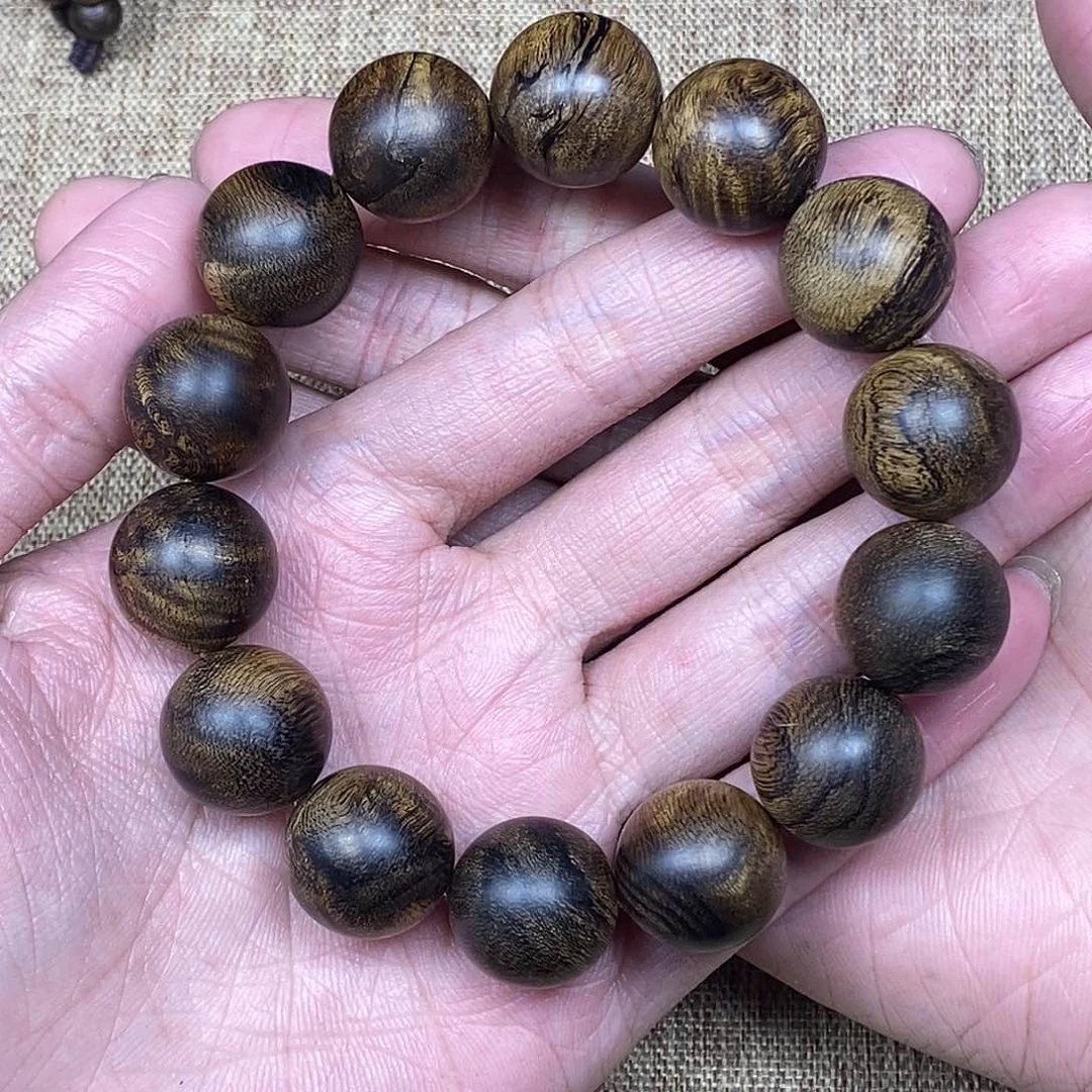 沉香手串越南芽庄白棋楠