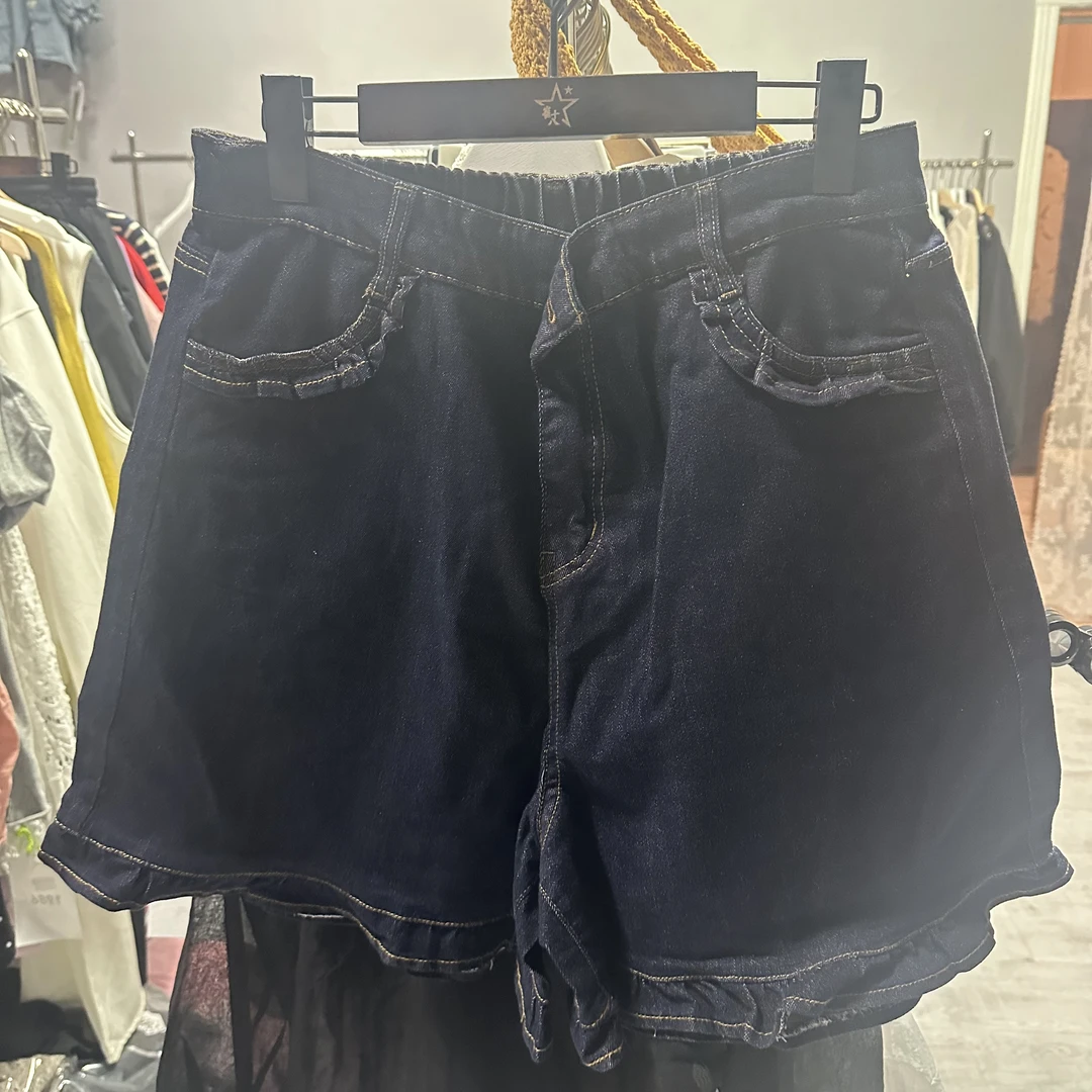 Phm夏季高品花边牛仔短裤PYH 90290