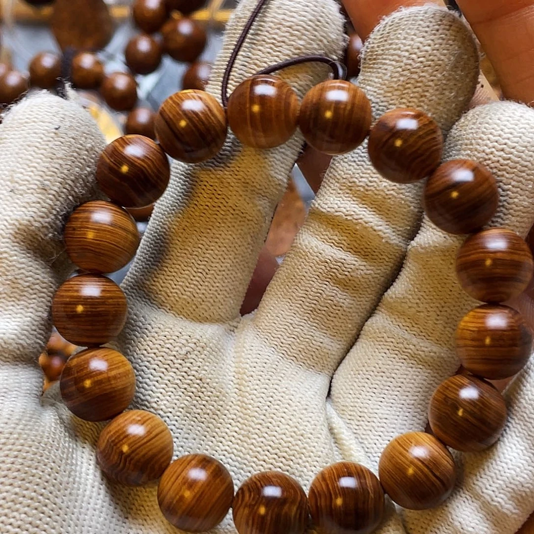 晴***T柏木手串/手链太行崖柏12陈化黑油骨料