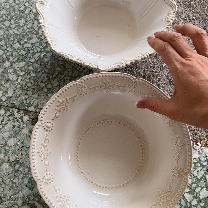 瓷片全部瑕疵特价浮雕➕洛可可汤