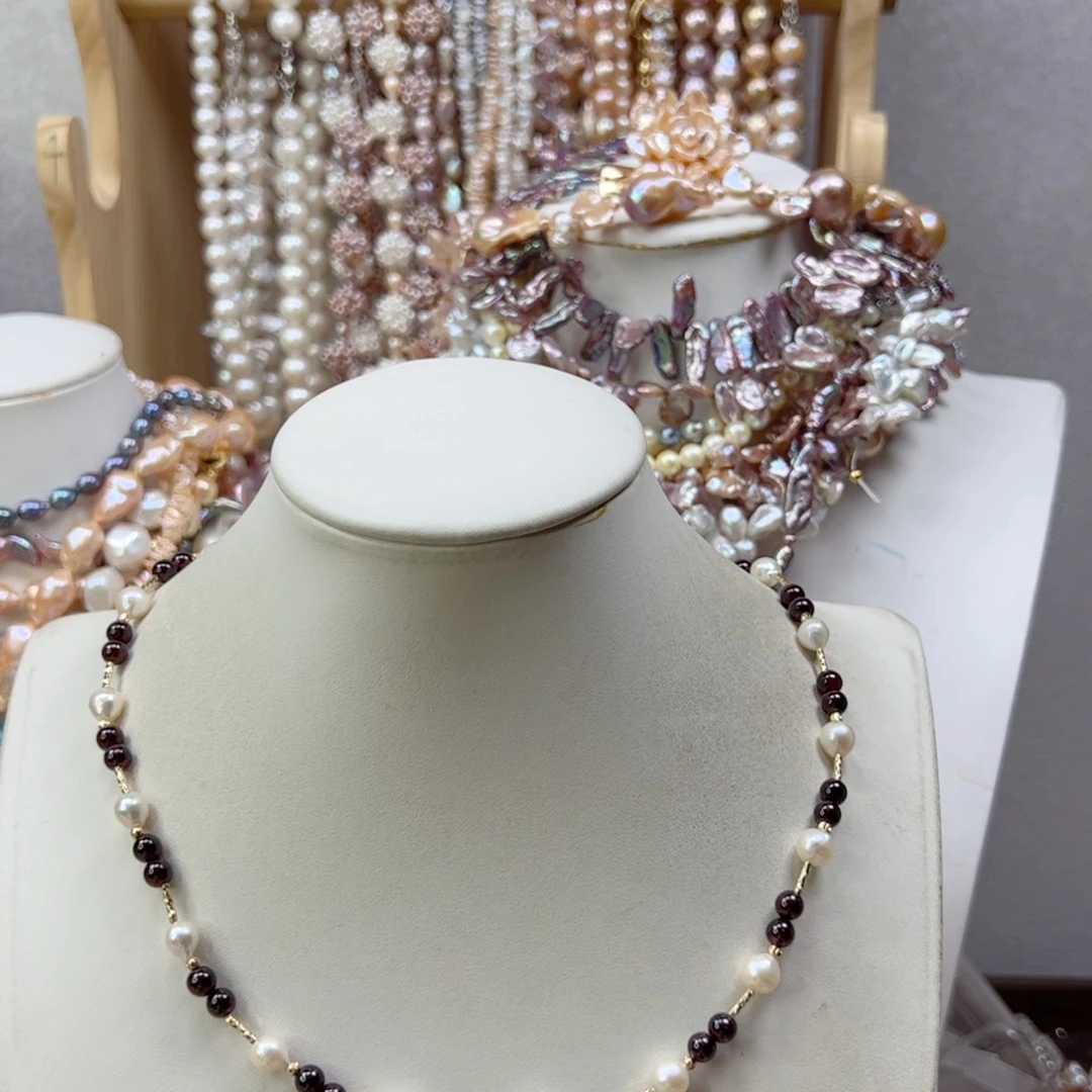 合金淡水珍珠手链