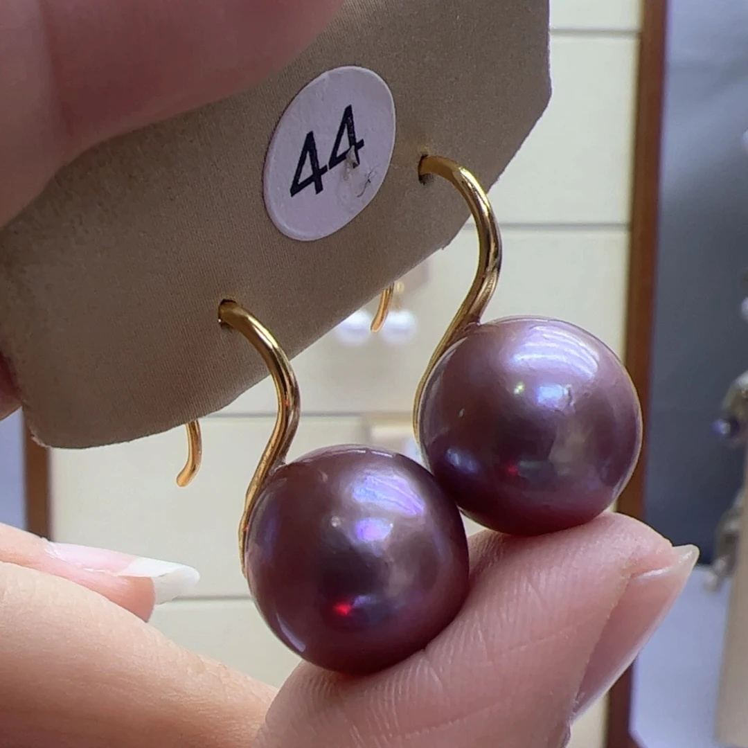 淡水珍珠耳饰银S925镶嵌