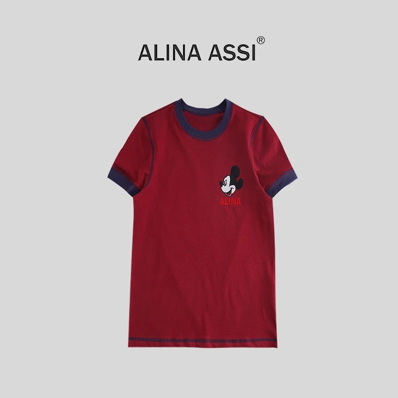 【楠楠】2025春夏新款百搭时尚T恤简约显瘦短袖上衣YMK696