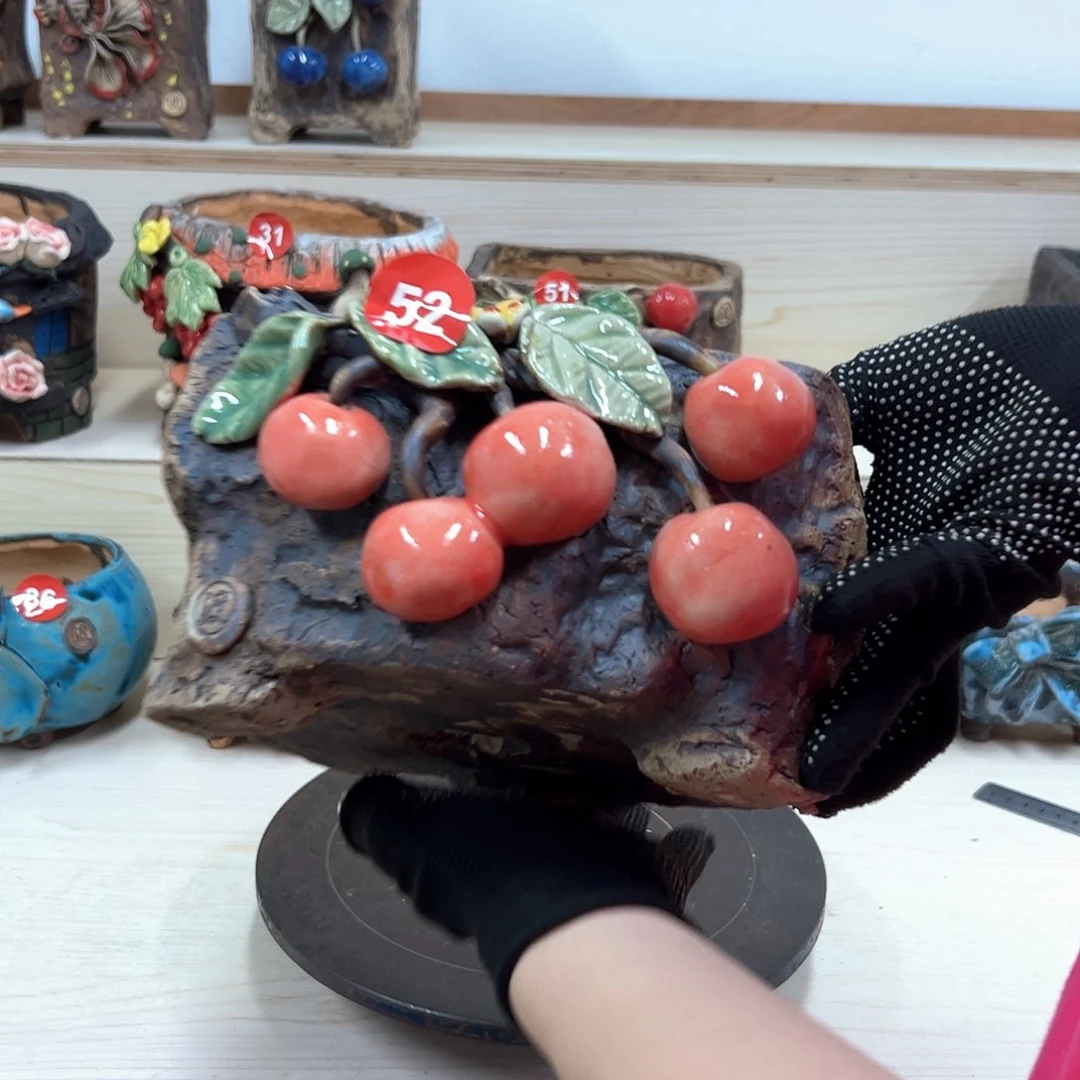 紫砂花盆52号内口16×13外高13