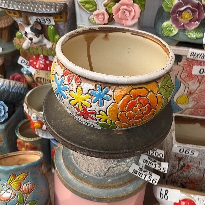 粗陶材质多肉花盆