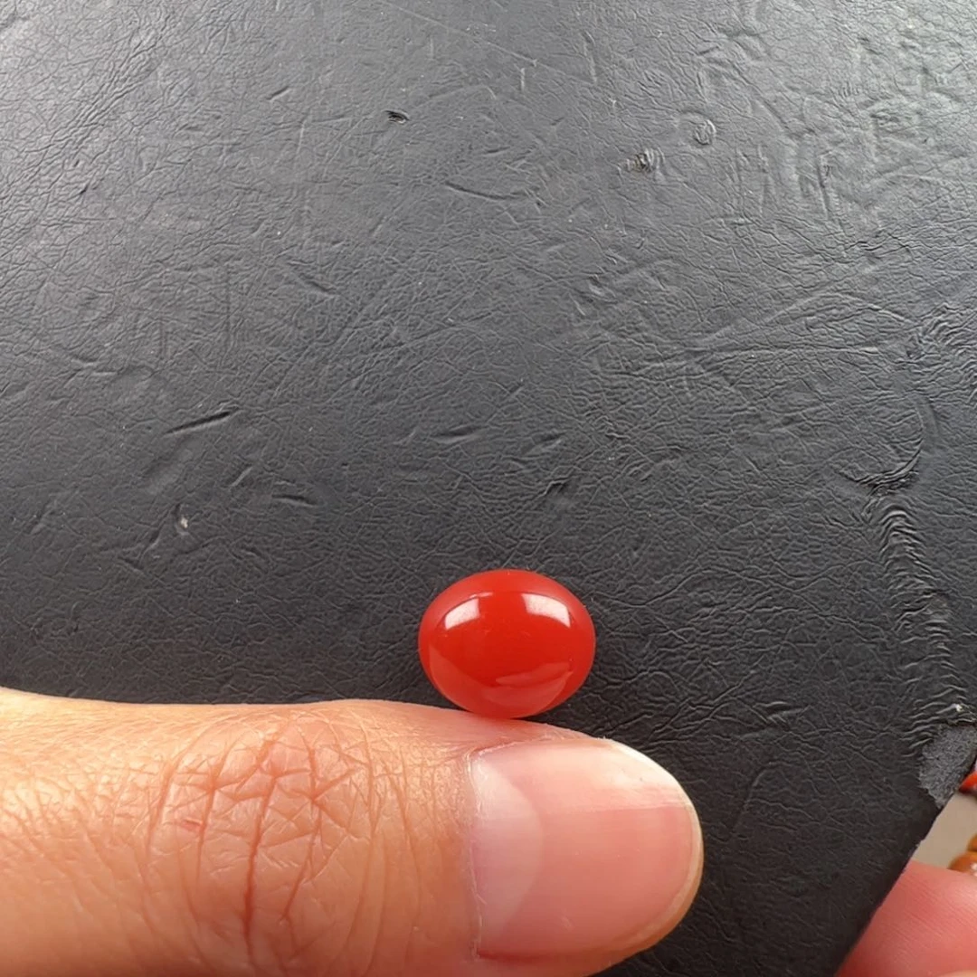 南红玛瑙大陷坝水红戒面未镶嵌