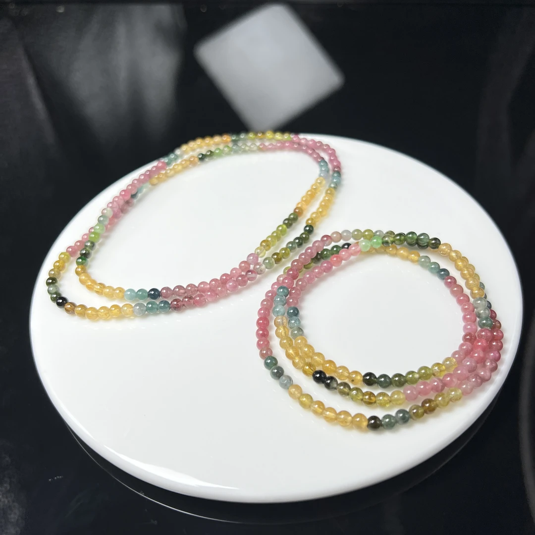 碧玺项链 约4mm 多样性发1件 YS46