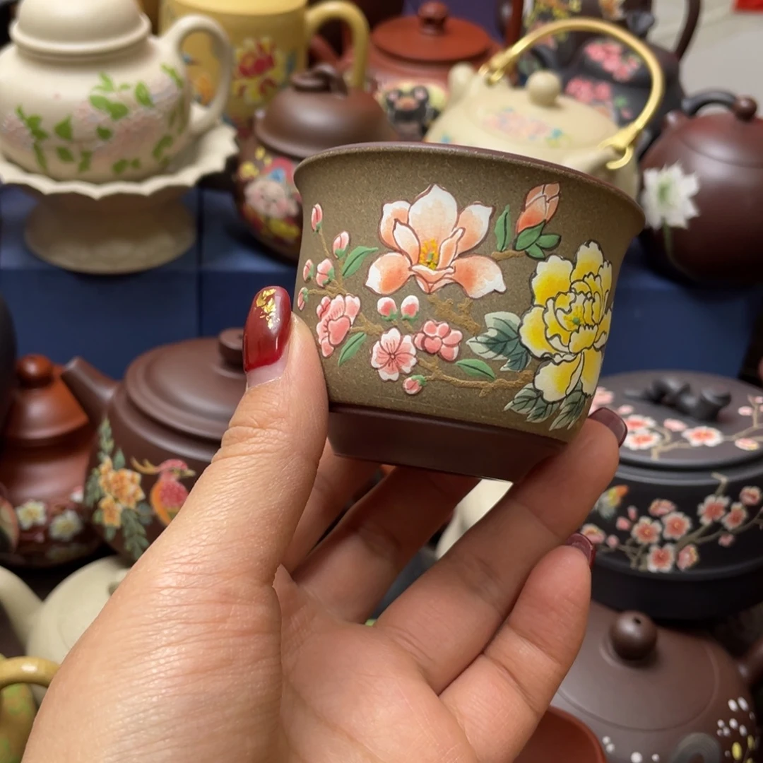 红泥茶杯紫砂主人杯100cc