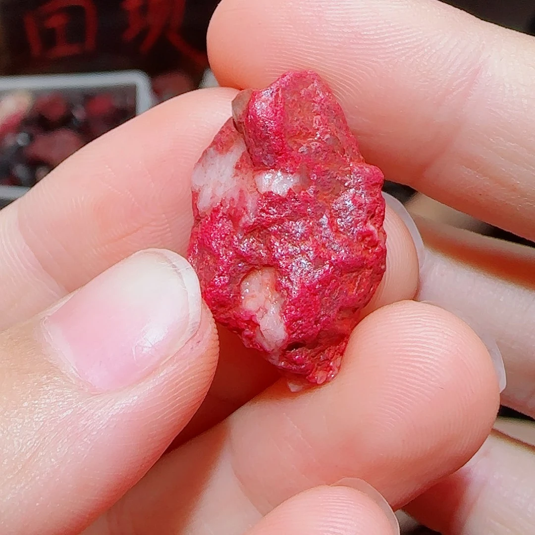 天然辰砂原矿毛料31