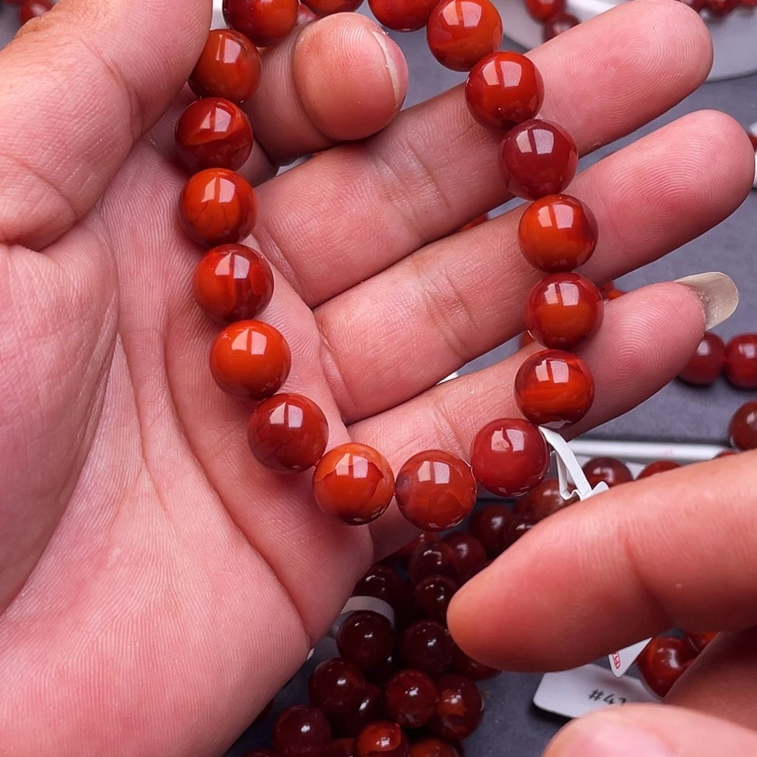 南红玛瑙未镶嵌手串南红瓦西11 mm手串