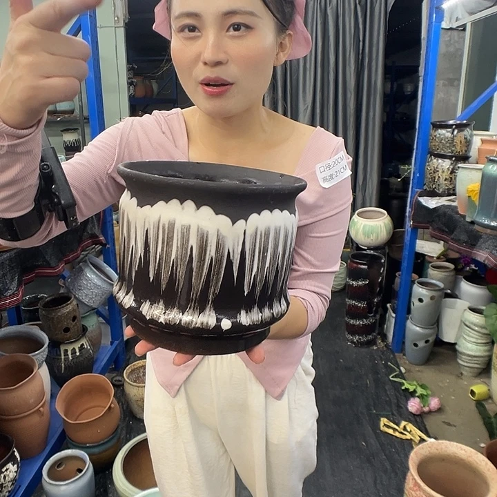 20×19-粗陶花盆有孔