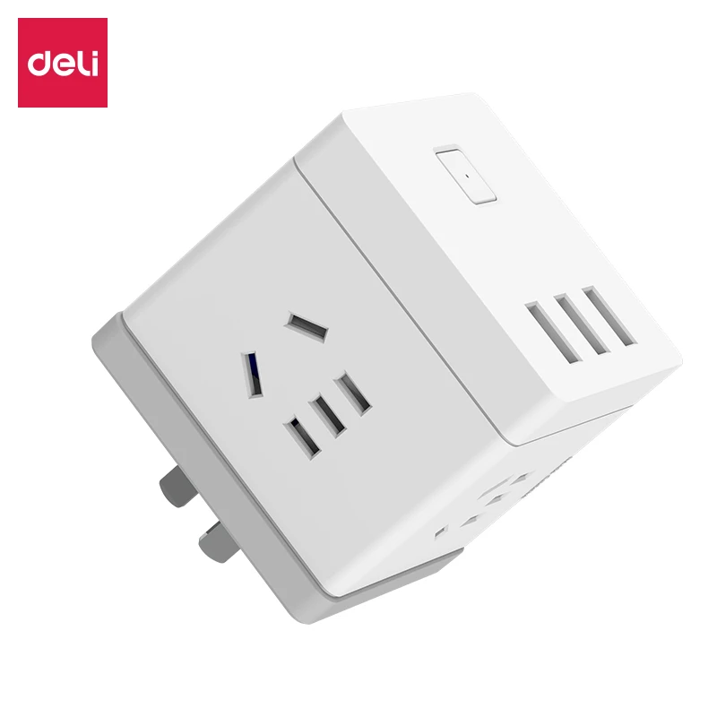 得力18327转换器_3组+3U_彩盒装