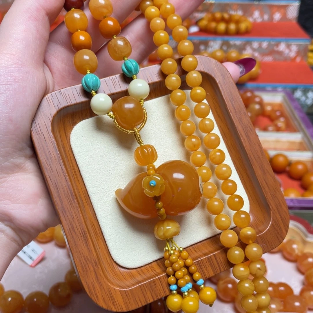 蜜蜡颈饰未镶嵌项链