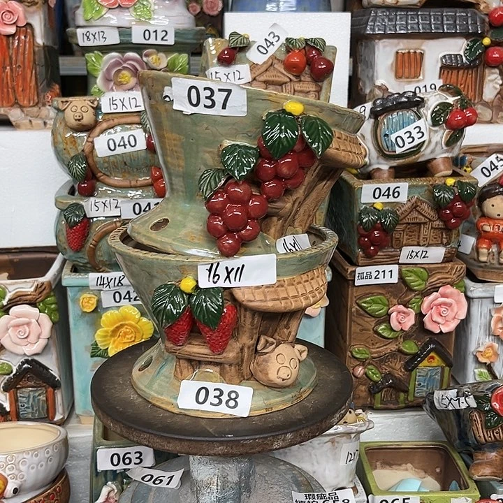 紫砂花盆粗陶材质多肉花盆