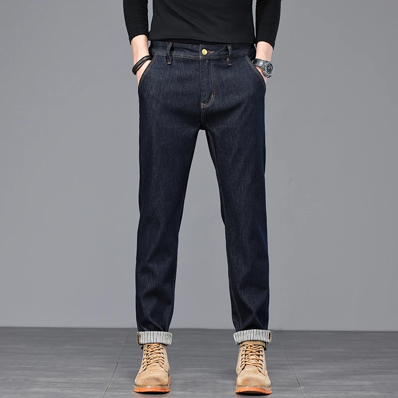 高端品质2025秋季新款免烫男装厚款牛仔裤牛仔裤柔软轻肤百搭时尚