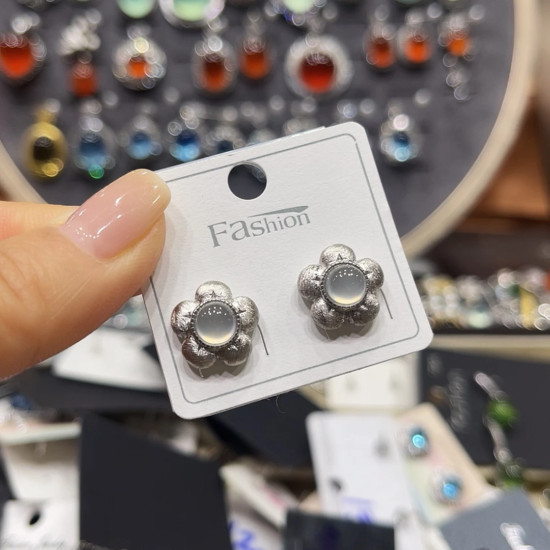 蛇纹石玉银S925镶嵌戒指