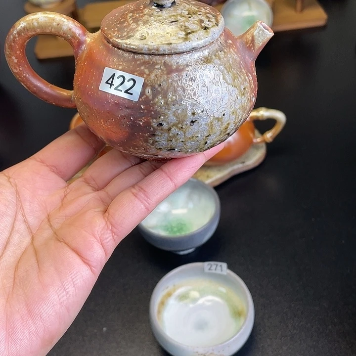 燃薪柴烧茶器粗陶壶