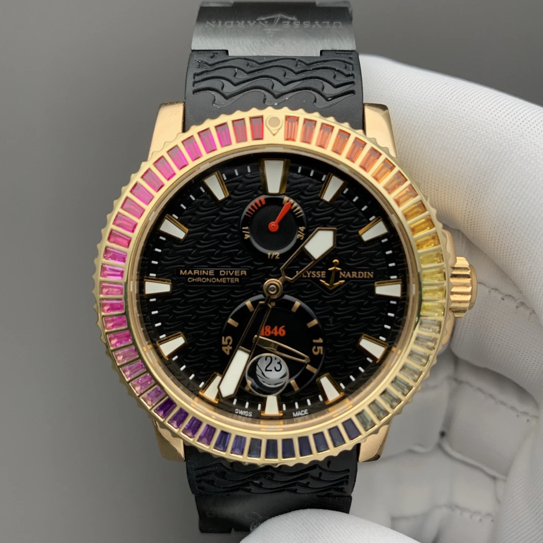 99新 Ulysse Nardin/雅典 42.7表径后改彩虹圈｜参考工价56万多