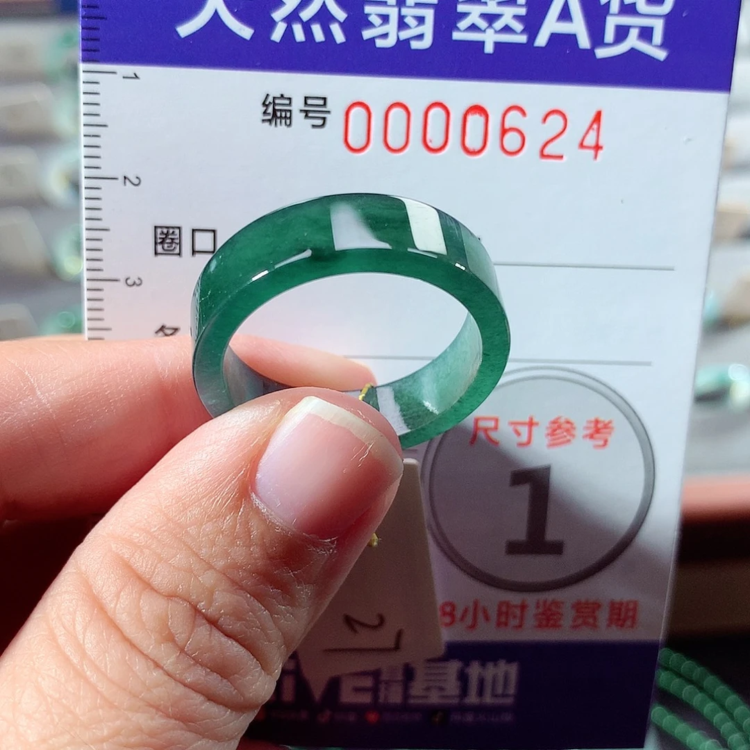翡翠未镶嵌戒指27号