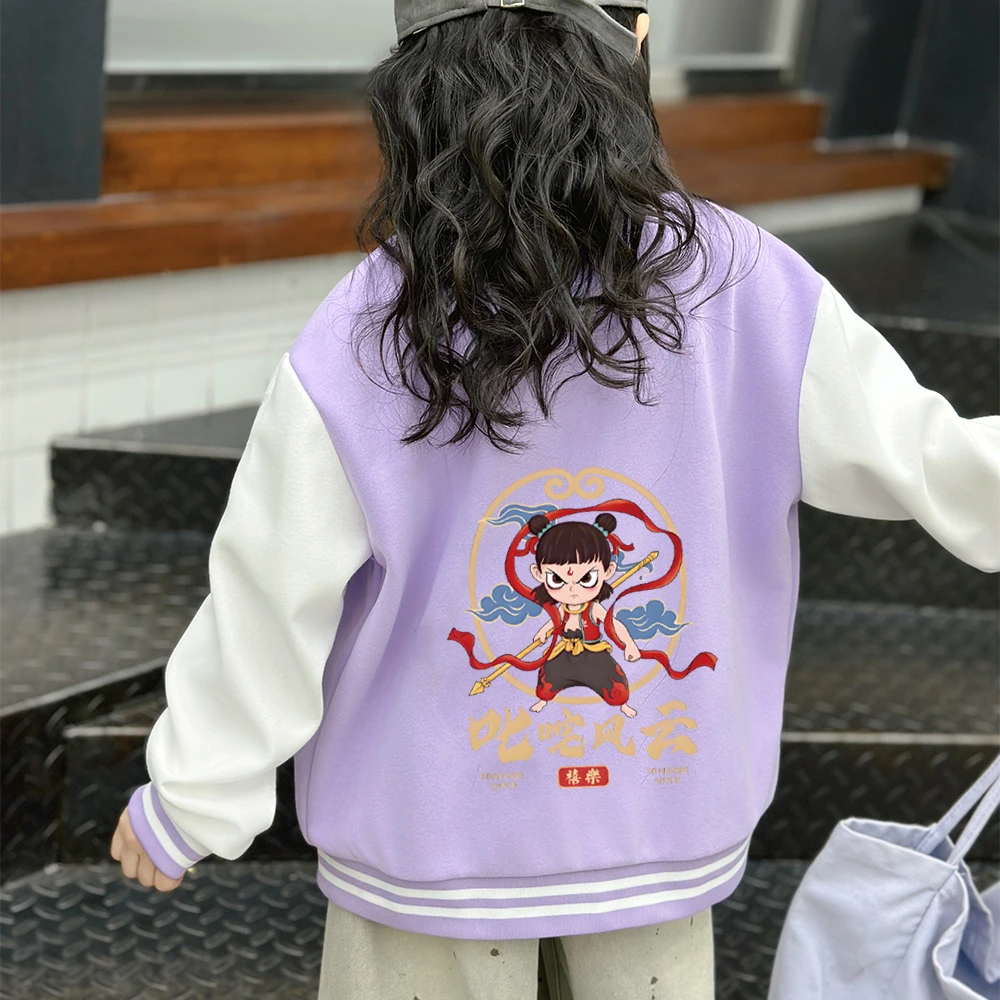 爆款哪吒棒球服春秋外套2025新款中大童休闲时尚春季上衣