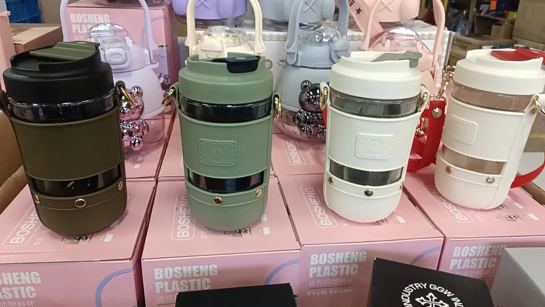 【555】515/28-198/119-9 玻璃杯跨女生杯水杯子带盖便携随行杯