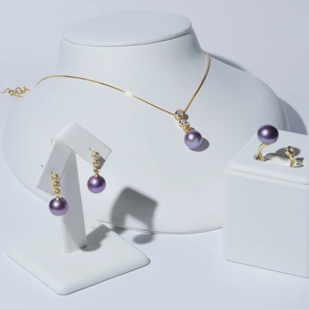 S925银珍珠套装一套