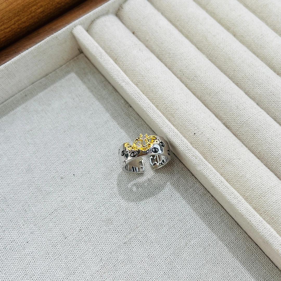 铜合金戒指 D-109中古风高级质感复古拉丝宽版小众戒指