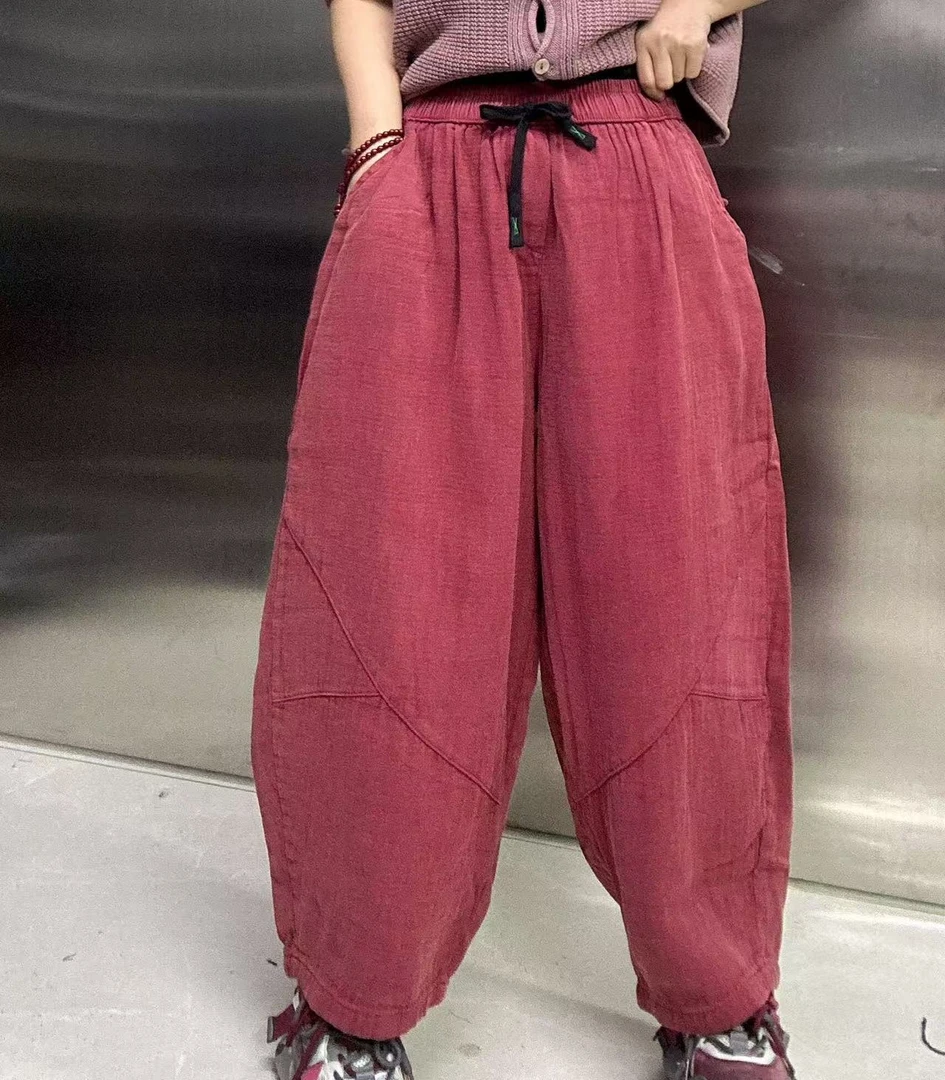 炒色双纱百搭休闲裤148835