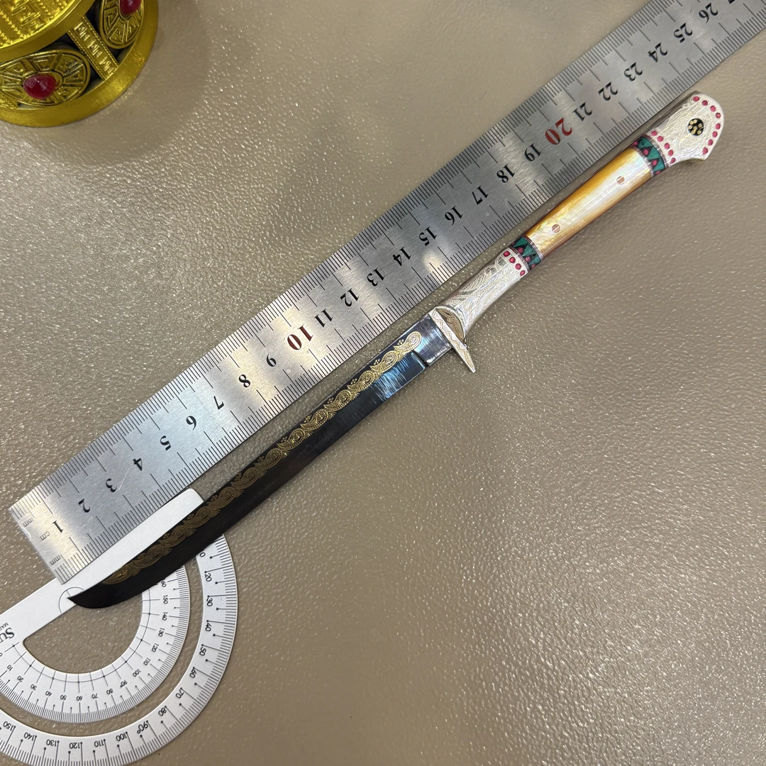 英吉沙银柄筷子刀高端精美款式可收藏可送人小刀