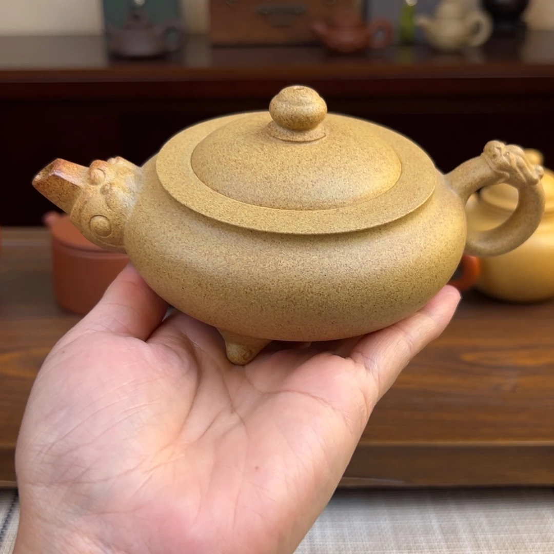 木***人紫砂茶壶七彩段狴犴全手240cc