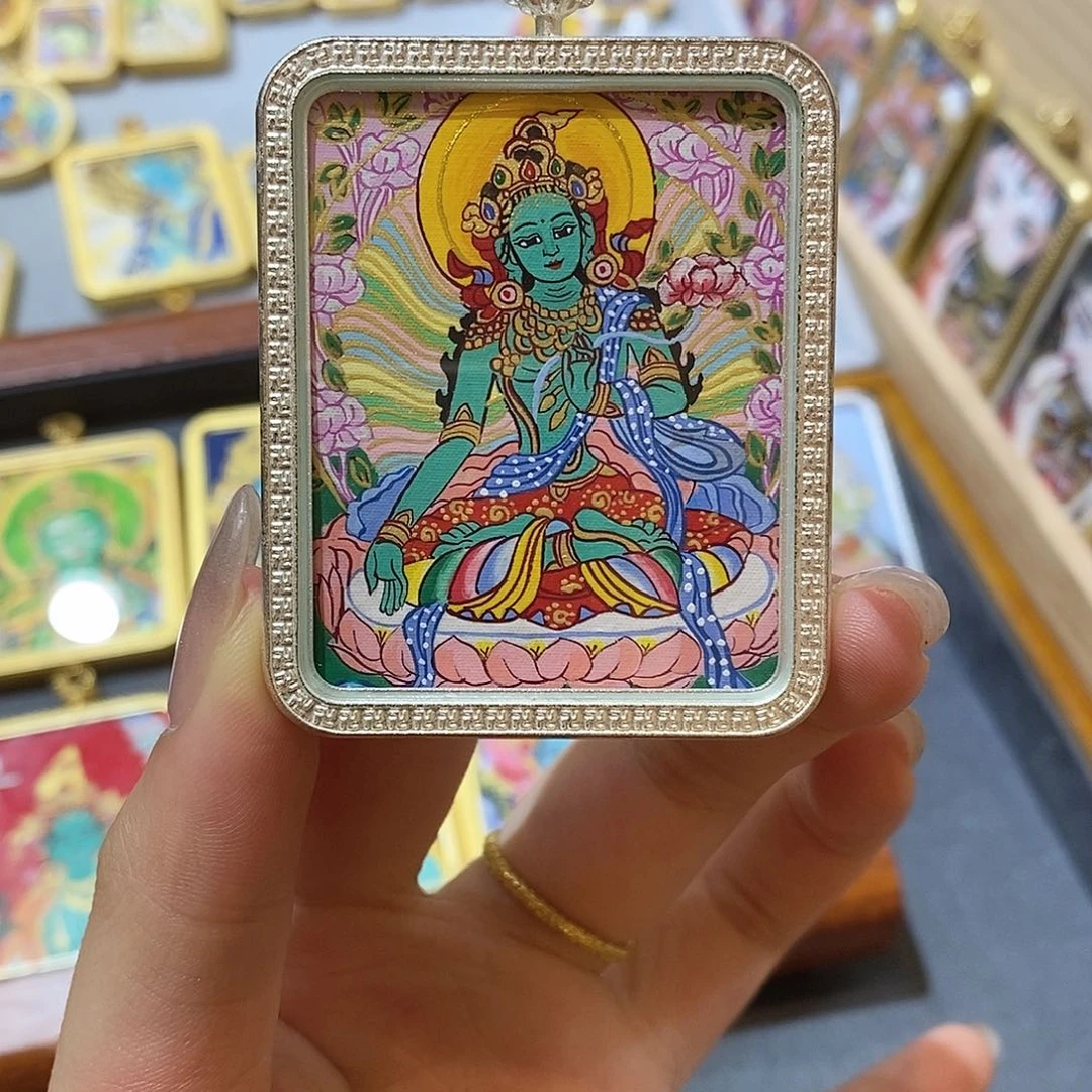 纯手绘 绿度母 高卡全身