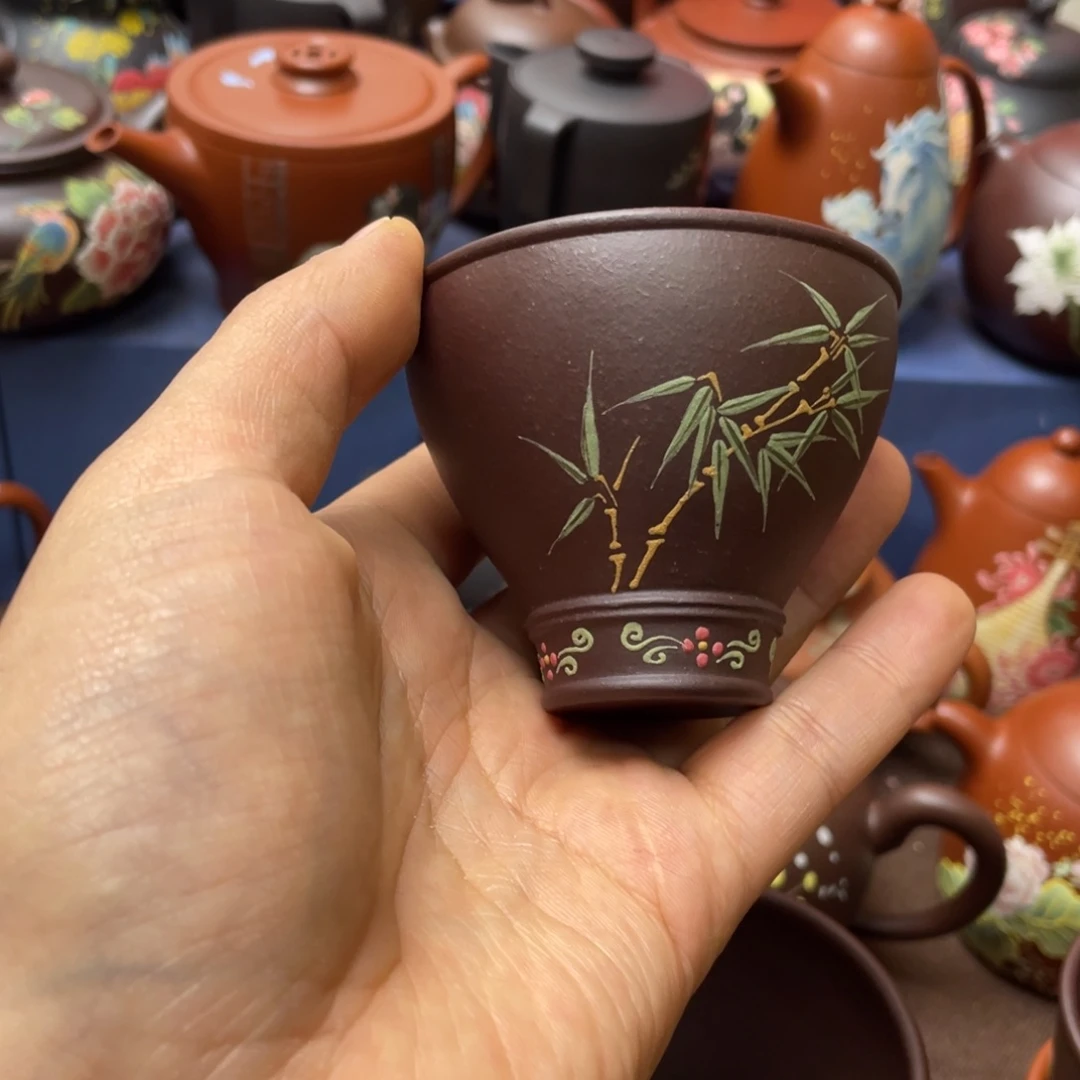 红泥茶杯紫砂主人杯100cc