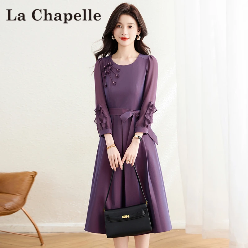 喜婆婆婚宴气质连衣裙女2025早秋新款轻奢高级感流行爆款礼服裙子