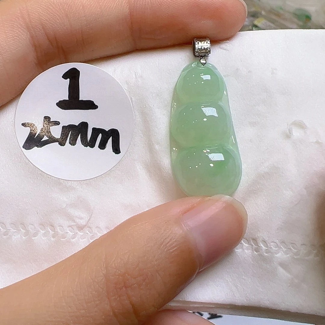 翡翠18K金镶嵌吊坠(不含链)翡翠