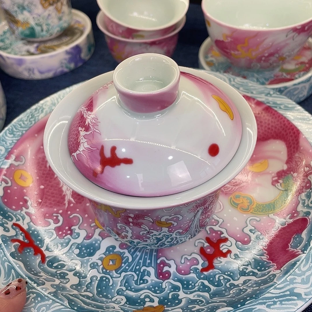 陶景德陶瓷盖碗茶具