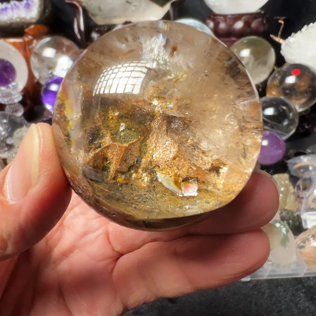 未镶嵌摆件水晶万里黄金山摆件