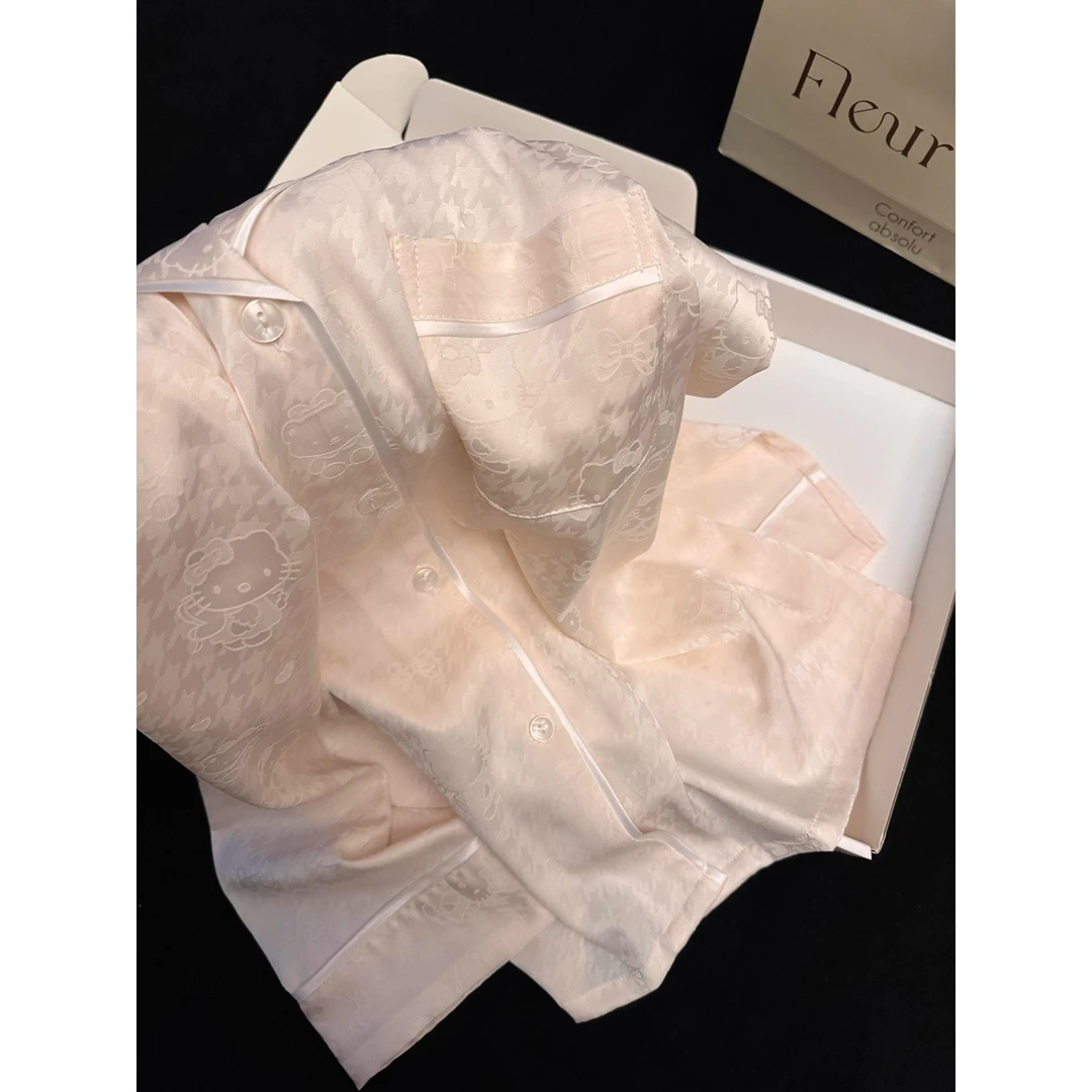 【DMXJ大梦想家】冰丝睡衣女春夏季新款清凉透气家居服两件套可外穿