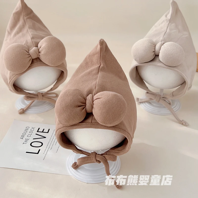 宝宝帽子春秋可爱超萌护耳帽婴儿秋冬外出防风包头帽婴幼儿精灵帽