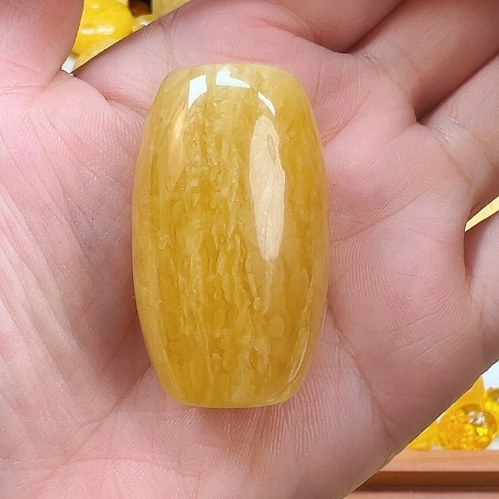 裸石琥珀未镶嵌蜜蜡桶珠25*42