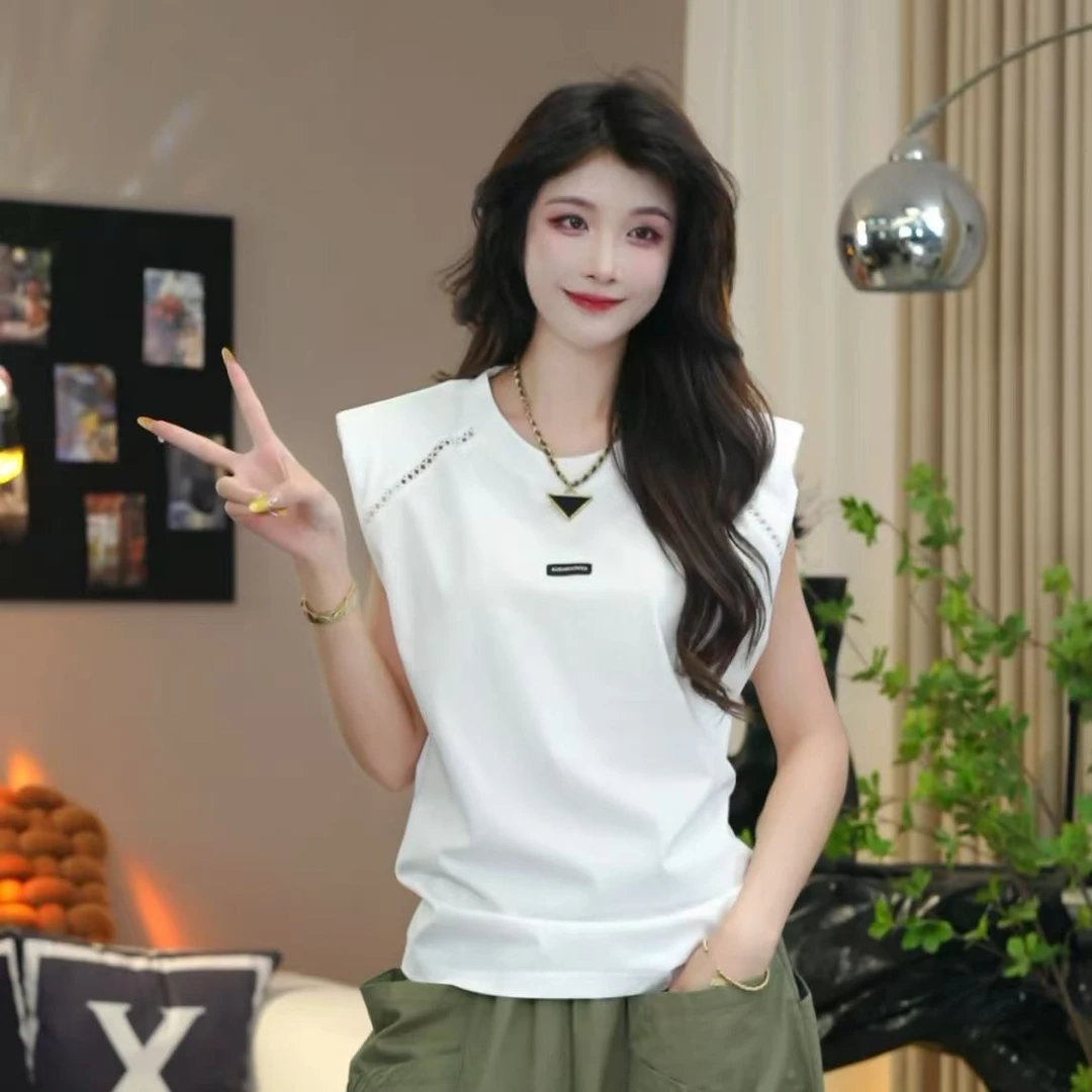 笑歌-时尚圆领飞飞袖小众设计修身显瘦T恤-百搭时尚