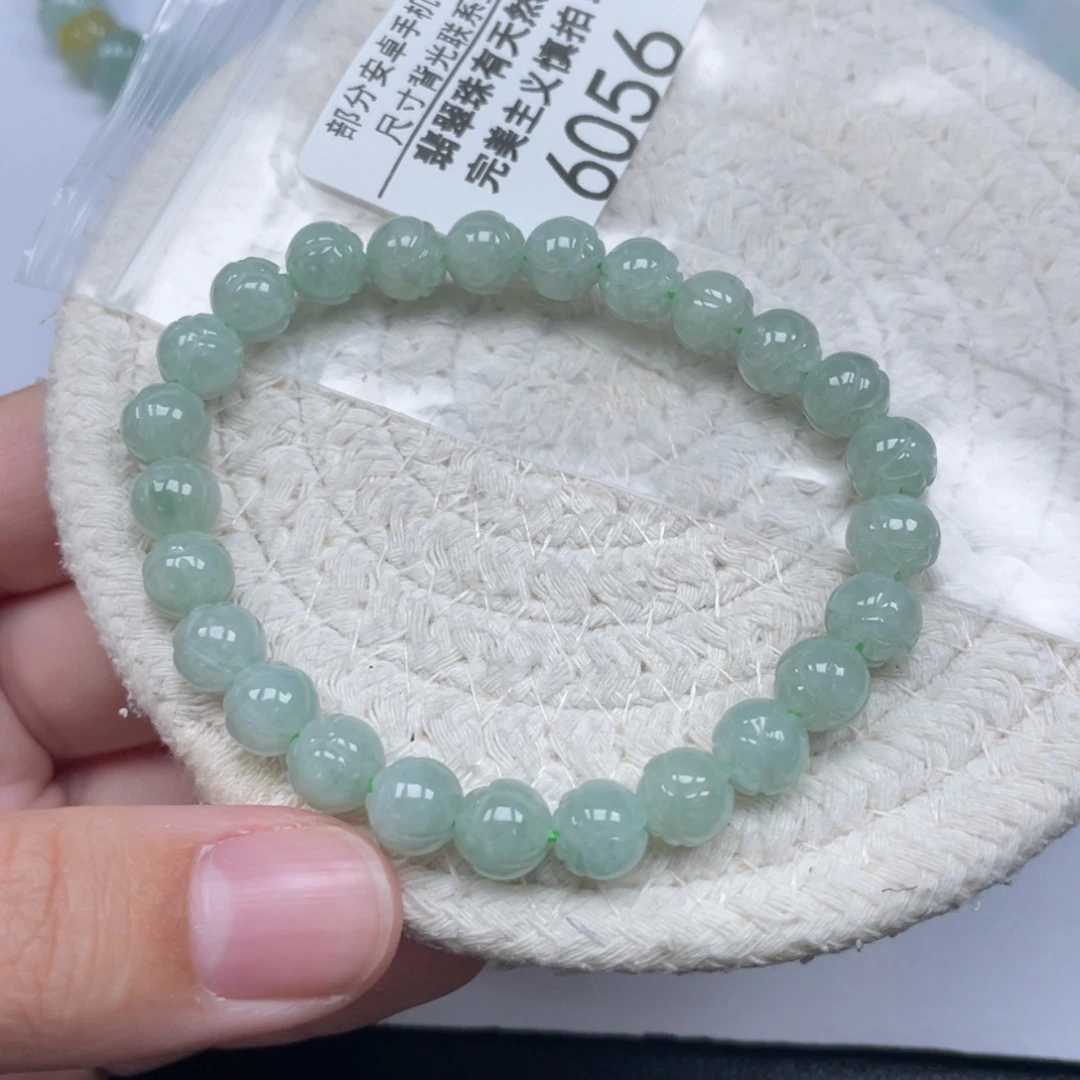 翡翠未镶嵌颈饰天然A货缅甸翡翠8mm