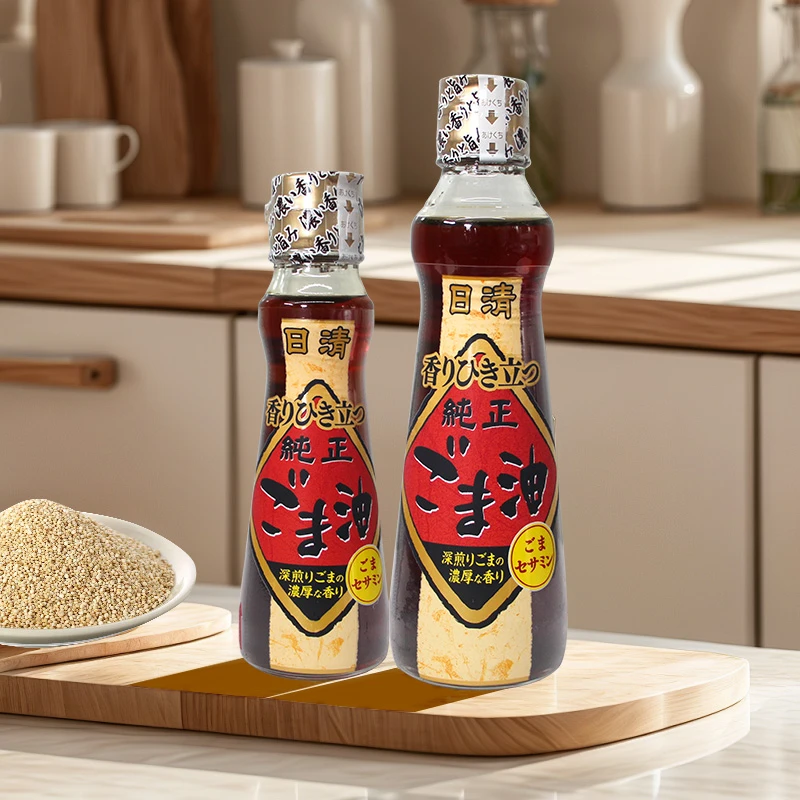 日本原装进口日清芝麻油压榨工艺凉拌调味香油