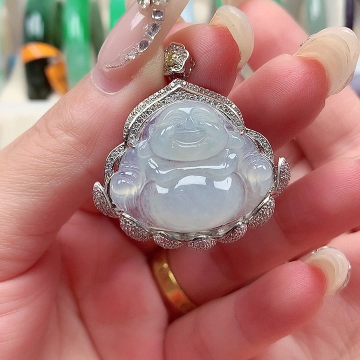 翡翠银S925镶嵌颈饰翡翠