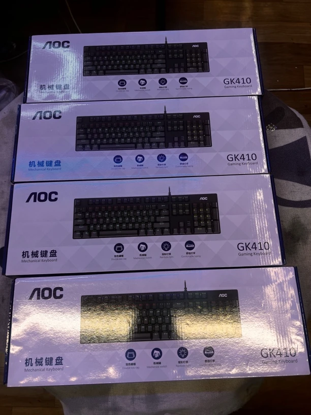 未拆封 其他 AOC机械键盘网吧专用机械电竞键盘黑色青柚原装正品