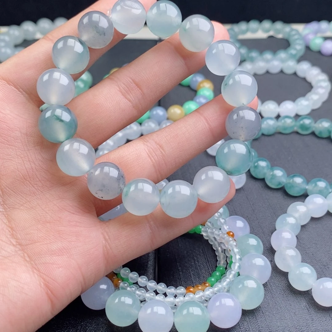 翡翠手链未镶嵌珠串12.9