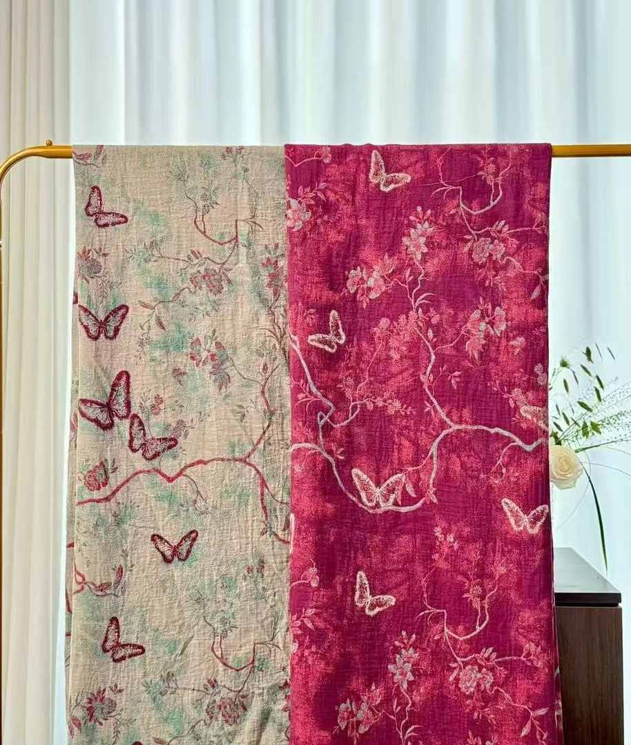 处理（床单）双层纱纯棉床单双面可用色织大提花